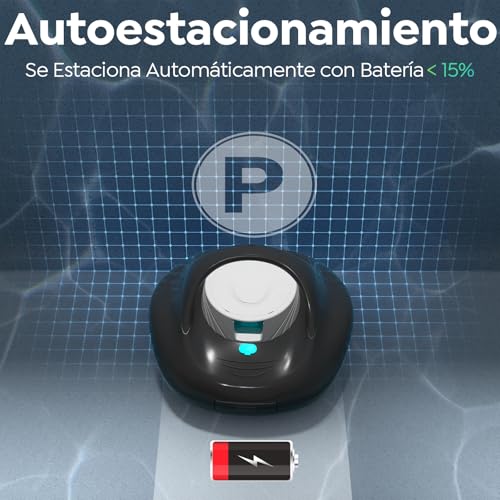 BRINBO Robot for Above Ground and In-Ground Pools, Quick Charge 2.5 Hours, Autonomy 130 Mins, Double Pull, Powerful Cleaning, Suitable for Pools up to 80 m², Black and White