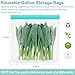 Reusable Gallon Freezer Bags - 4 Pack, Wattne LEAKPROOF Reusable Ziplock Storage Bags Easy Seal, BPA/Plastic Free Bags EXTRA THICK for Marinate Meats, Fruit, Cereal, Sandwich,Snack,Travel Items,Green