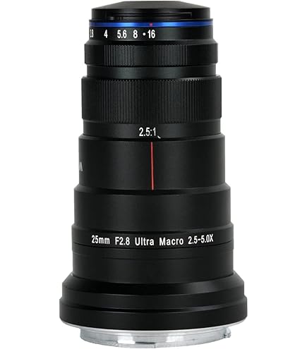 LAOWA 25mm F2.8 2.5-5X ULTRA MACRO（EF用) Amazon.com : Venus Laowa 25mm f/2.8 2.5-5x Ultra-Macro Lens for