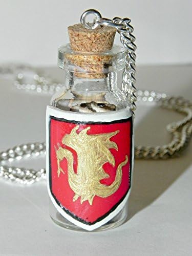 Crest of Camelot Necklace, Bottle Necklace, Handmade