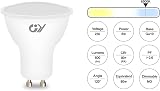 GY GU10 LED Bulbs 12 Pack 8W 6500K 800lm Non-Dimmable 120° Wide Beam view 3