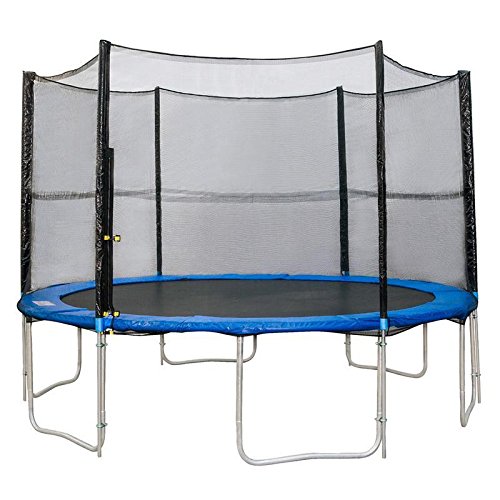 Pesters Heavy Duty 12FT Trampoline Enclosure Safety Net, 6 Poles Trampoline Replacement Safety Net with UV Resistant, Trampoline and Poles Not Included (US STOCK) (12FT)