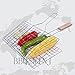 BBQ WINJ Barbecue Basket Folding for Roast BBQ Portable Grilling Basket with Wood Handle for Fish,Vegetables, Steak,Shrimp?Chicken Wings.