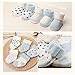 VWU Baby Thick Cuff Cotton Socks 5-pack 7 Color Available Blue 1-3 years old