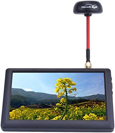 Crazepony Hawkeye FPV Monitor 5 Inch Built-in 5.8G 32CH AV Receiver LCD Display for RC Quadcopter Black