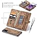 AKHVRS Galaxy S20+ Plus Wallet Case, Handmade Premium Cowhide Leather Wallet Case,Zipper Wallet Case [Magnetic Closure] Detachable Magnetic Case & Card Slots for Samsung Galaxy S20+ Plus - Brown