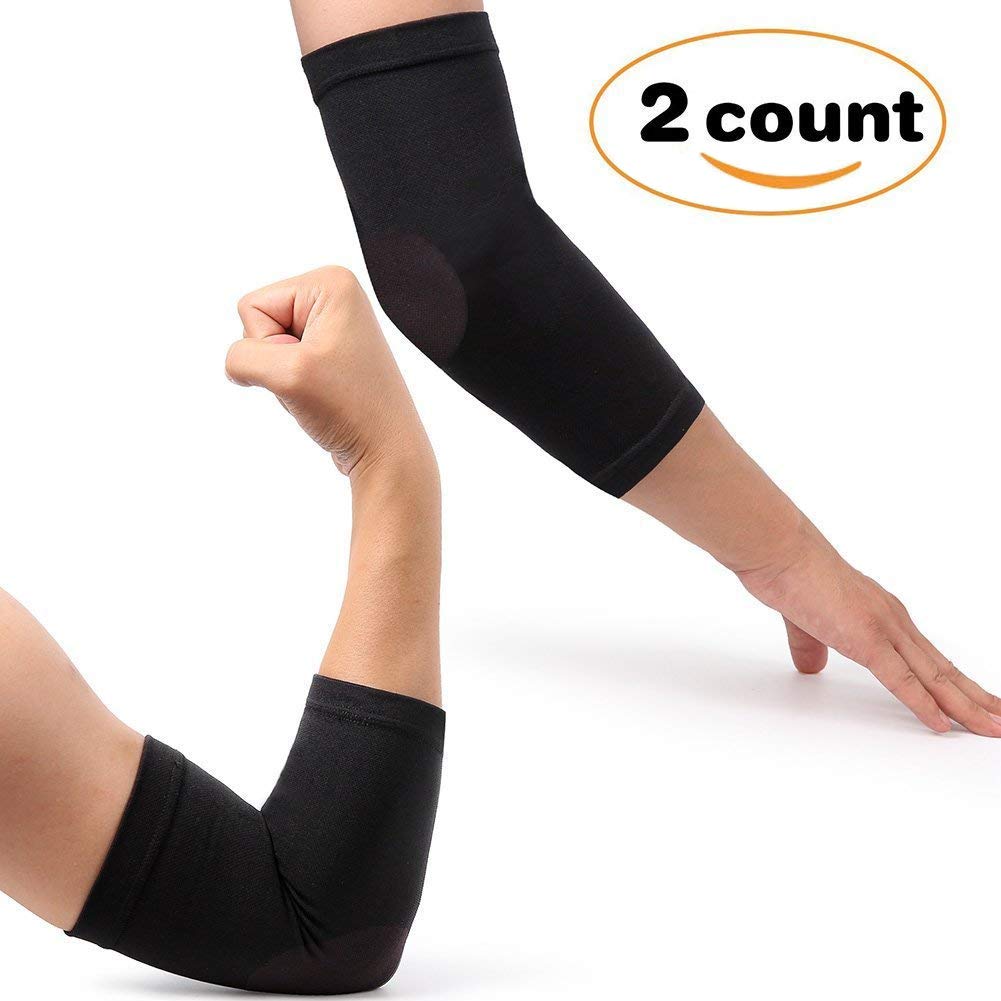 Elbow Compression Sleeves, 1 Pair, TOFLY Lightweight Elbow Brace Support for Men