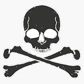 HOF Trading Skull and Crossbones Jolly Roger Vinyl Sticker Waterproof Decal Laptop Wall Window Bumper Sticker 5