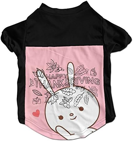 Efbj Happy Thanksgiving Leaves And Fruit Portable Sport Pet T-Shirt Small Dog Cat Vest Clothes