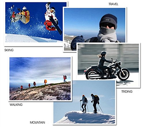 Winnerbe Ski Gloves Mens Waterproof Skiing Gloves Winter Cold Weather Windproof Ski Snowboard Gloves for Skiing,Snowboarding,Snowmobile,Motorcycle - Thumbnail 2