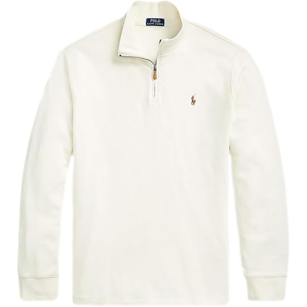 POLO RALPH LAUREN Mens Long Sleeve Waffle Knit Crewneck, M, White