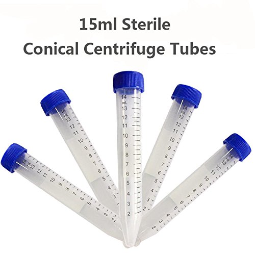 15ml Plastic Centrifuge Tubes, Membrane Solutions Lab Supply Sterile PP Conical Centrifuge Tube, Non- Pyrogenic, DN/RNase Free, Pack of 50 - Thumbnail 2