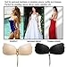 Blisstime Strapless Bras Self Adhesive Silicone Invisible Push-up Bras with Drawstring, Reusable Backless Bras for Women (B, Beige)