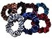 Syleia Set of 7 Soft Velvet Scrunchies, Elastic Hair Accessories Assorted Colors