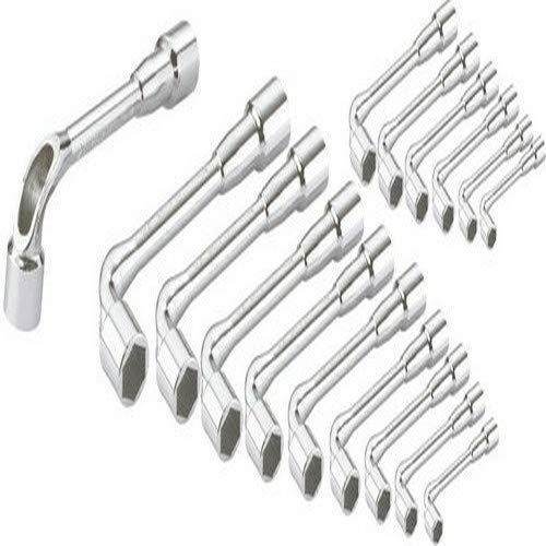 SAM Outillage 94-SD Socket Spanner Angled 6/6 Sided Jeu 16 pièces 8-24 mm Chromée Brillante