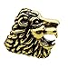 Fansport Cigarette Holder Ring Hands Free Lion Shaped Smoking Rings Cigarette Rings for Game Players (2-Pcs Golden)