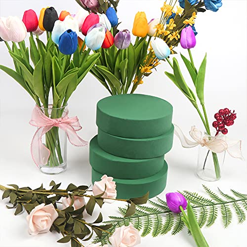 CCINEE Round Floral Foam Blocks,6" Large Wet Styrofoam Bricks for