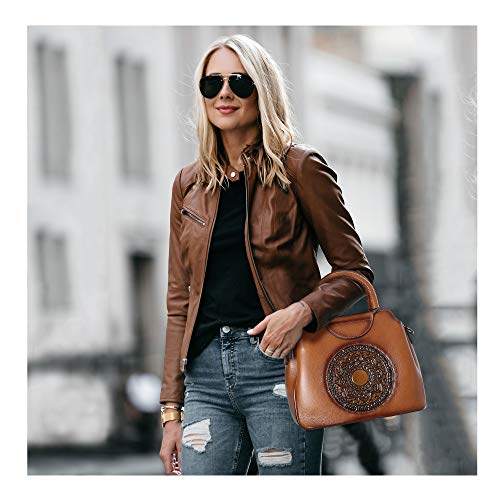 medium leather handbags
