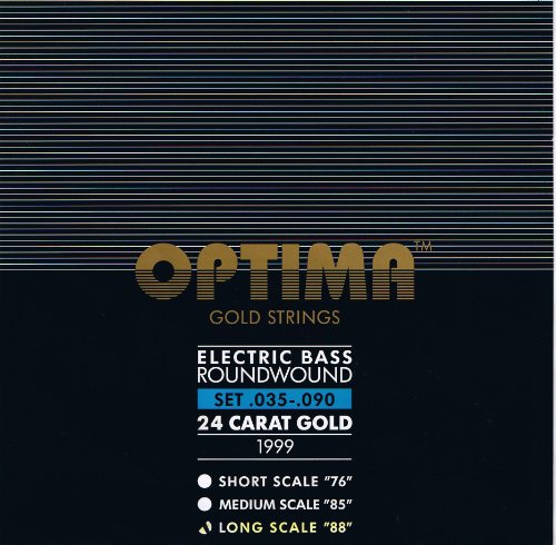 Optima 24 K Gold Plated Bass Guitar Strings .035-.090