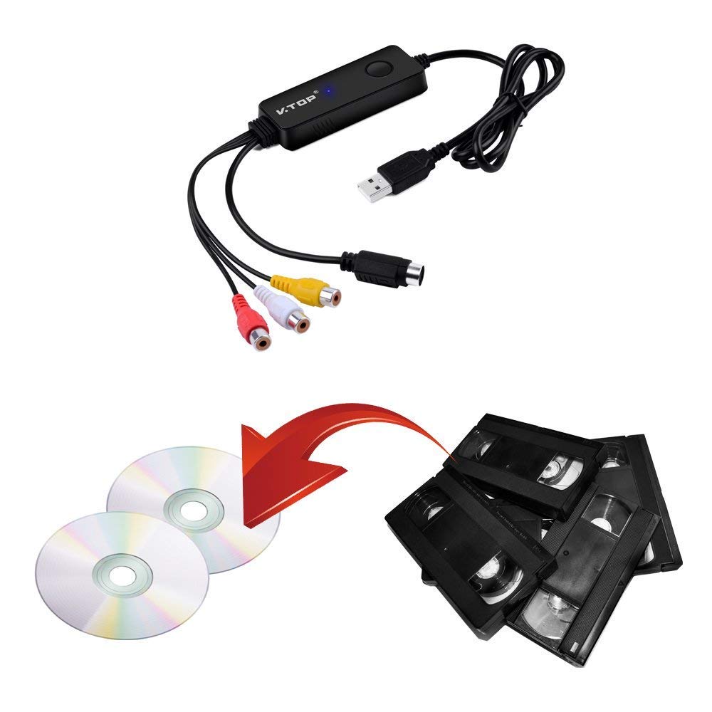VTOP VHS to Digital Converter Video Capture Card Convert VHS Tape Hi