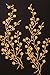 TWO Big Golden Flower Leaf Vines Embroidery Applique Patch, Plum Blossom Flower Patch, Iron on Applique, Flower Applique Patch (Gold)