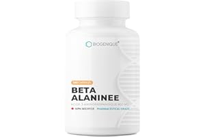 Biogenique Beta-Alanine 800 mg - 180 Capsules | Performance, Endurance & Muscle Carnosine Support | High Potency Beta-Alanine