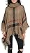 Anmengte Cape Turtleneck Tassel Batwing Cloak Sweater Shawl Top