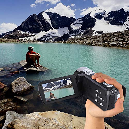 Video Camera Camcorder，CamKing DV01 24MP HD 1080P 18X Beauty Function Digital Video Camcorder with 3.0" LCD and 270 Degree Rotation Screen Digital Camera Bag for Travel/Party - Thumbnail 7