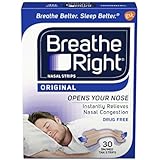 Breathe Right Original Tan Small/Medium Drug-Free Nasal Strips for Nasal Congestion Relief, 30 count (Pack of 2)