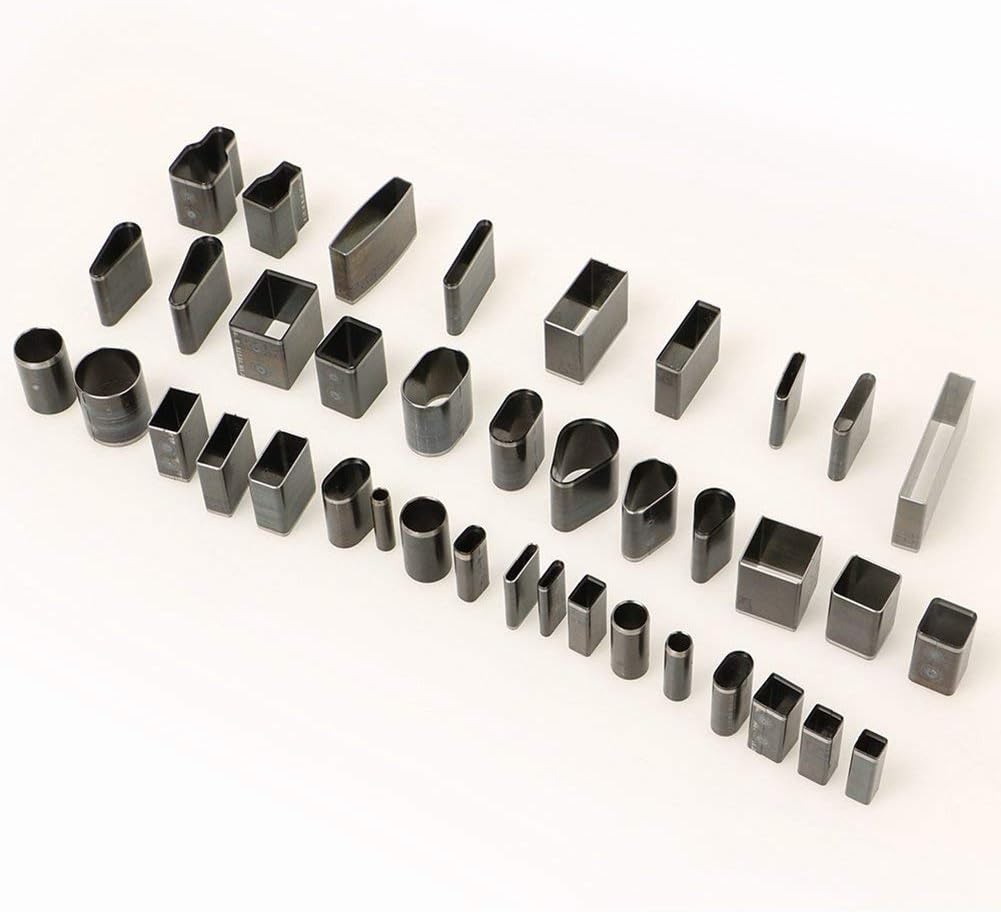 Leather Cutting Tool 39 Shape Style Hole Hollow Cutter Punch Kit Leather Craft DIY Set Good for Handmade,39PCs