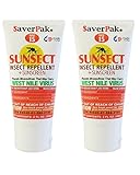 $averPak 2 Pack - DEET Based SunSect Insect Repellent and Sunscreen Lotion 2oz Tube