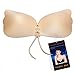 ZOINDSC Push up Plunge Invisible Strapless Bras Sexy Backless Self Adhesive Reusable Silicone Bras for Women