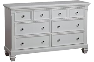 Baby Cache Glendale 6 Drawer Double Dresser, Pure White