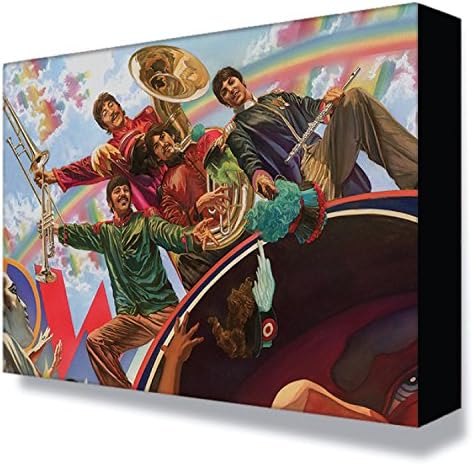 The Beatles: "Yellow Submarine Fab Four" by Alex Ross - Limited Edition of 500 - Gallery Wrapped Giclee Canvas - NEW 17.5x11.5 with COA - Licensed and Published by Alex Ross Art and The Beatles