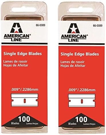 American Safety Razor 66-0089 American Line Single Edge Razor Blades, 100 per Box (2 Boxes)