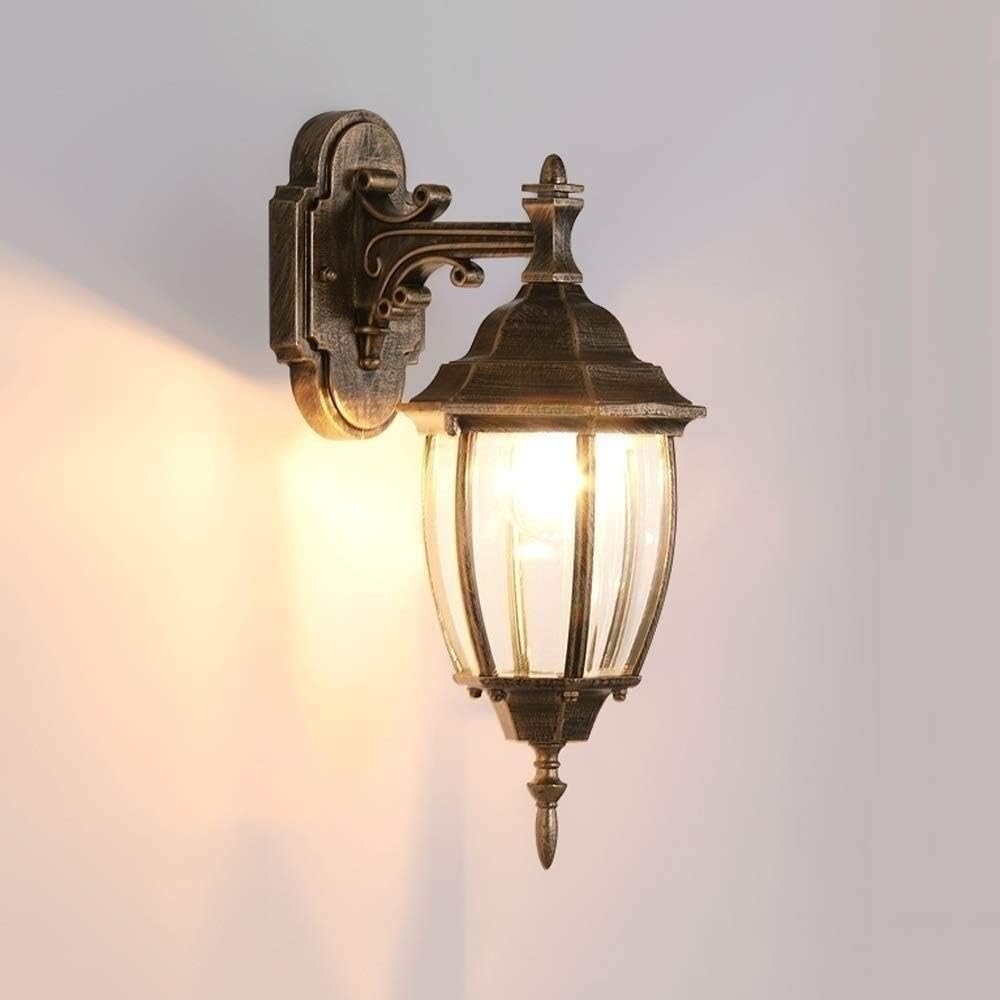 FTQ Lámpara de Pared Exterior Europea Pared Tradicional Iluminación