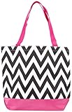 Ever Moda Chevron Collection Tote Bag, Large 17-inch