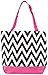 Ever Moda Chevron Collection Tote Bag, Large 17-inch