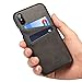 iPhone X Wallet Case - iPhone 10 case,Rssviss Wallet Phone Case Leather Slim Back Case Cover With Credit Card Holder for iPhone X 5.8 inch-Black