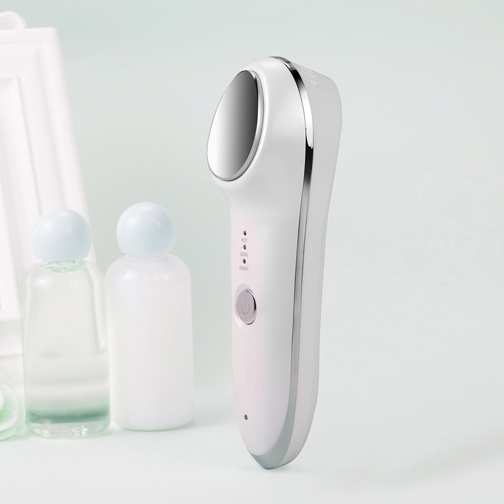 TOUCHBeauty Hot & Cold Facial Massager - Handheld Sonic Vibration Skin Rejuvenating Relaxation Device for Smoother Tighter Face, Skincare Warming & Cooling Beauty Tool for Women: Beauty