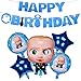 66Pcs Boss Baby Party Supplies Set,Happy Birthday Banner,Boss Baby Balloons,Tablecloth,Plate,Napkins,Blowouts,Pennant,Baby Boss Birthday Party Decoration and Children Carnival Party Supplies Decoration Baby Shower Party DIY