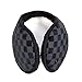 Cabf Winter ear muffs,Cold Weather Ear Warmers, Winter Accessory Outdoor Ear Muffs,Plaid Ear muffs,Unisex and thickened style. (Black)