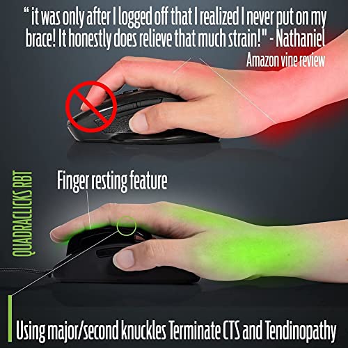 Carpal Tunnel Mouse Wrist Resting Ergonomics QuadraClicks RBT Doctors