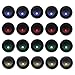 Carviya 20pcs 5Blue+5Red+5Green+5Orange Rocker Dot LED Light Round Toggle Switch Spst On-Off Control for Car,Truck, Race Cars, RV's, Marine, Heavy Duty Trucks, Off Road Vehicles, ATV's