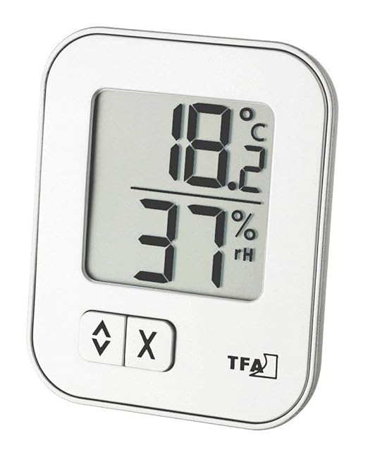 TFA Dostmann Moxx digitales Thermo-Hygrometer Moxx, 30.5026.02, zur Raumklimakontrolle, weiß