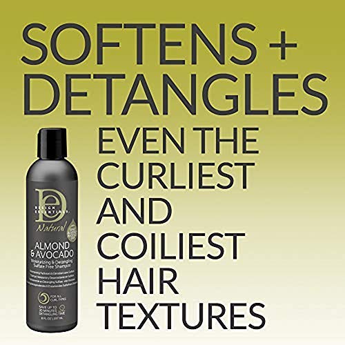 Design Essentials Natural Super Moisturizing & Detangling Sulfate- Free Shampoo- Almond & Avocado Collection, 8 Fl Oz - Thumbnail 5