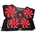 MARVO FN-30 15 - 17 Inch Gaming Laptop Cooling Stand Powerful Cooling Pad with 4x120mm Fan at 1200 RPM(4 Red Fans)