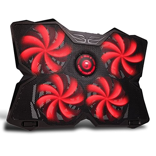 MARVO FN-30 15 - 17 Inch Gaming Laptop Cooling Stand Powerful Cooling Pad with 4x120mm Fan at 1200 RPM(4 Red Fans)
