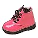 AMA(TM) Toddler Baby Girls Boys Leather Flat Pumps Snow Ankle Boots Shoes