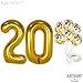 Number 20 Balloons Gold for 20th birthday - Large, 40 Inch | Gold Confetti Latex Balloons | 20th Birthday Balloons for Birthday Party Decorations | Number 20 Balloons for 20 Birthday Party Supplies